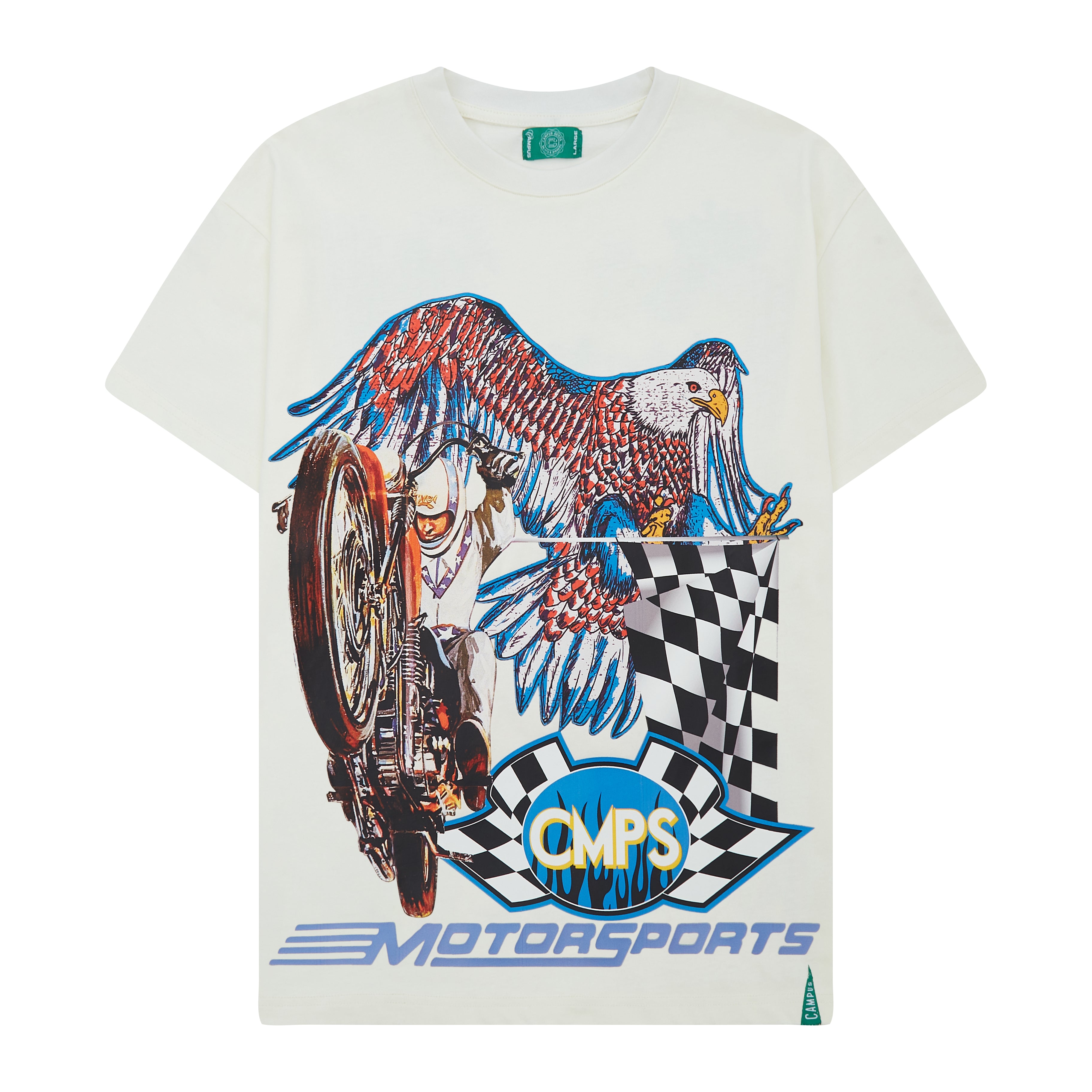 Motor Sports Crop Tee (Cream)